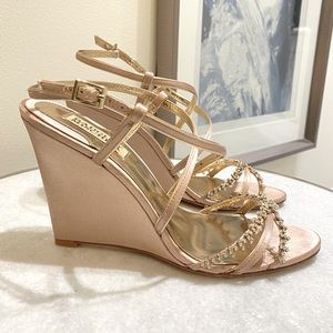 Badgley Mischka Light Pink Wedding Shoes